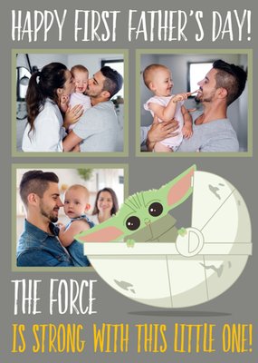 Star Wars The Mandalorian Happy Fathers Day The Force Is Strong Photo Upload Card