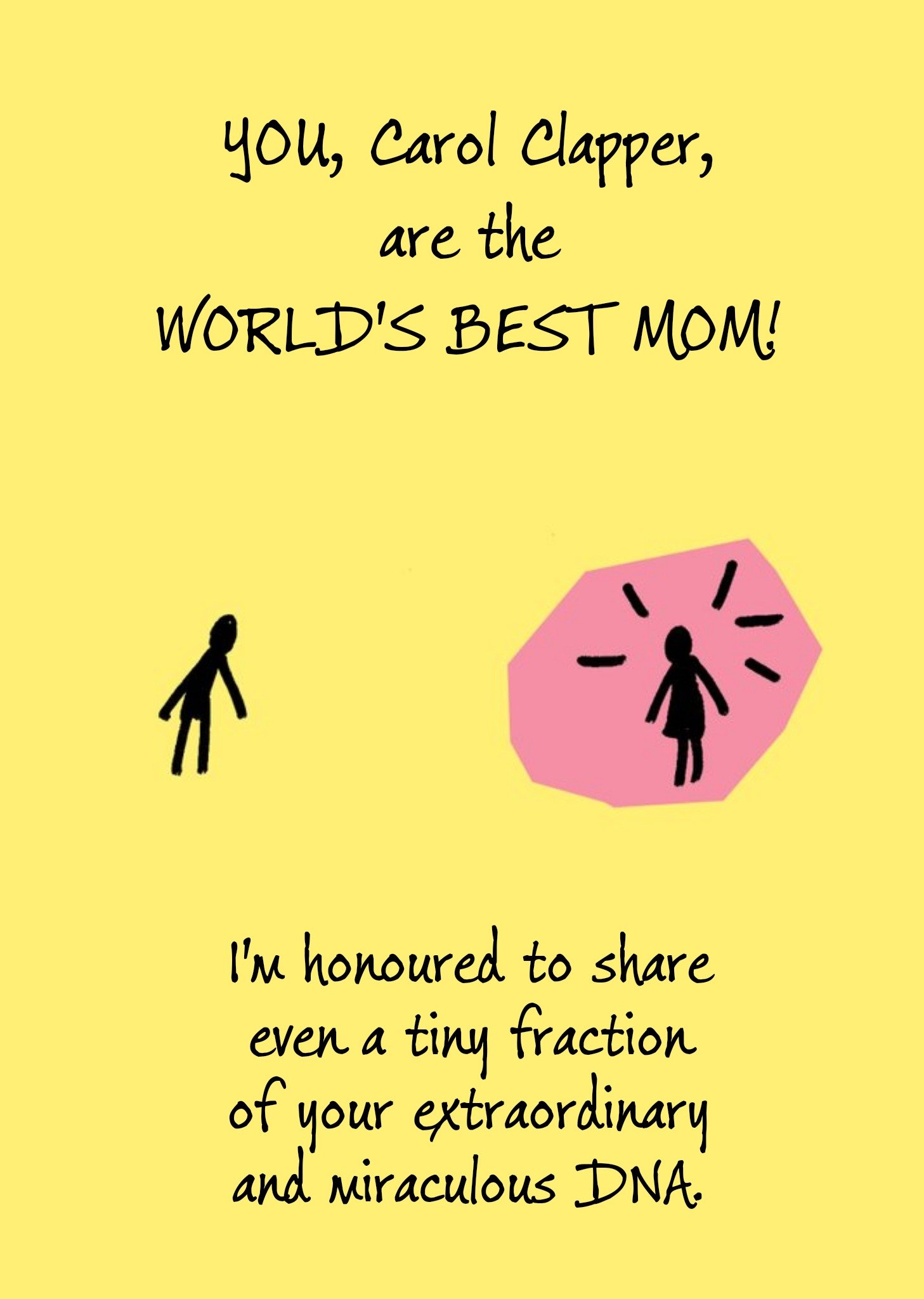 Moonpig Personalised You Are The Worlds Best Mom Card, Large