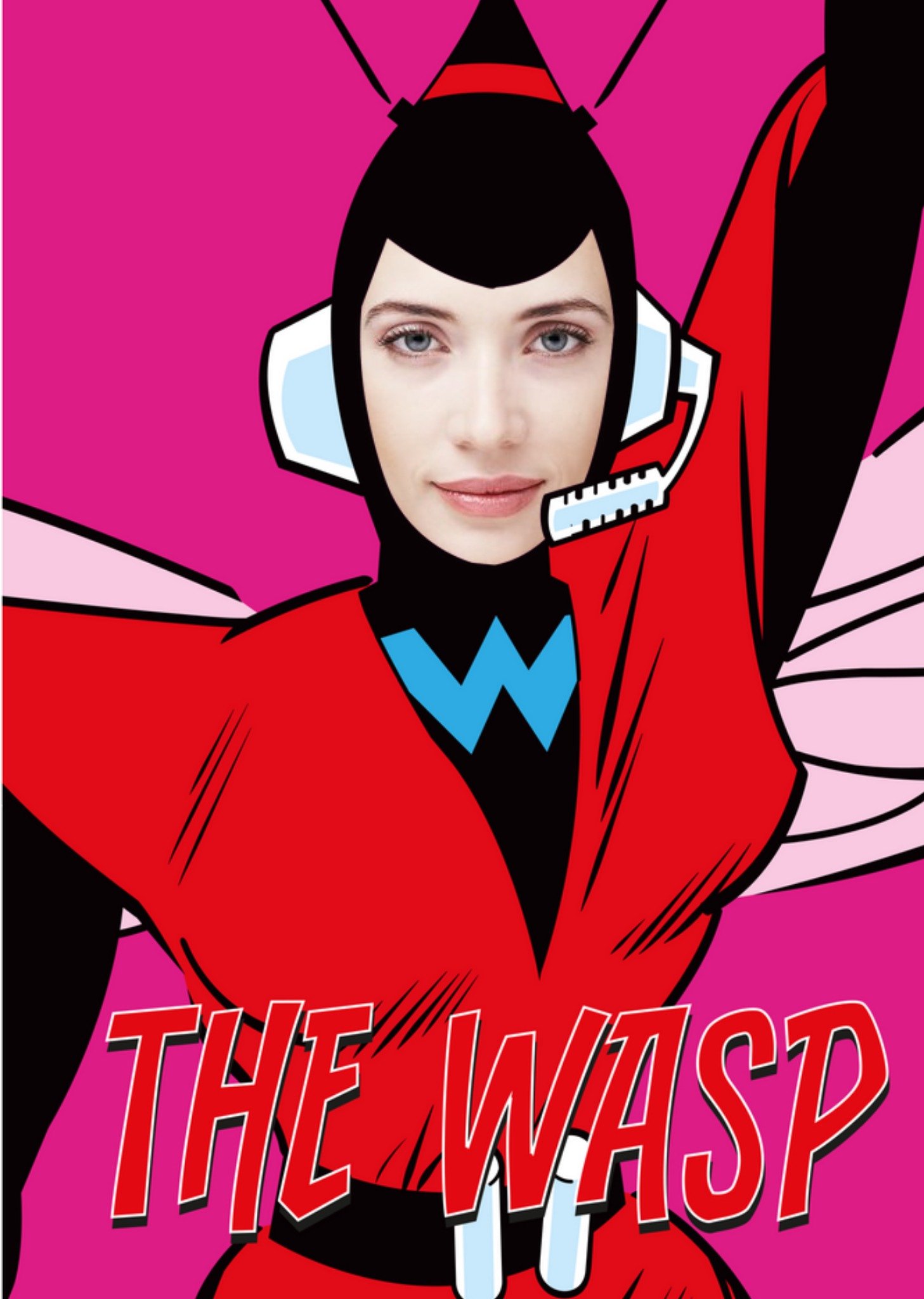 Marvel The Wasp Face Upload Card Ecard