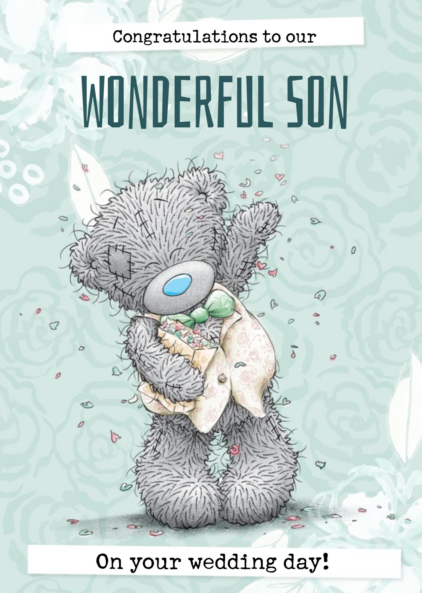 Me To You Tatty Teddy Son Congratulations On Your Wedding Day Wedding Card Ecard