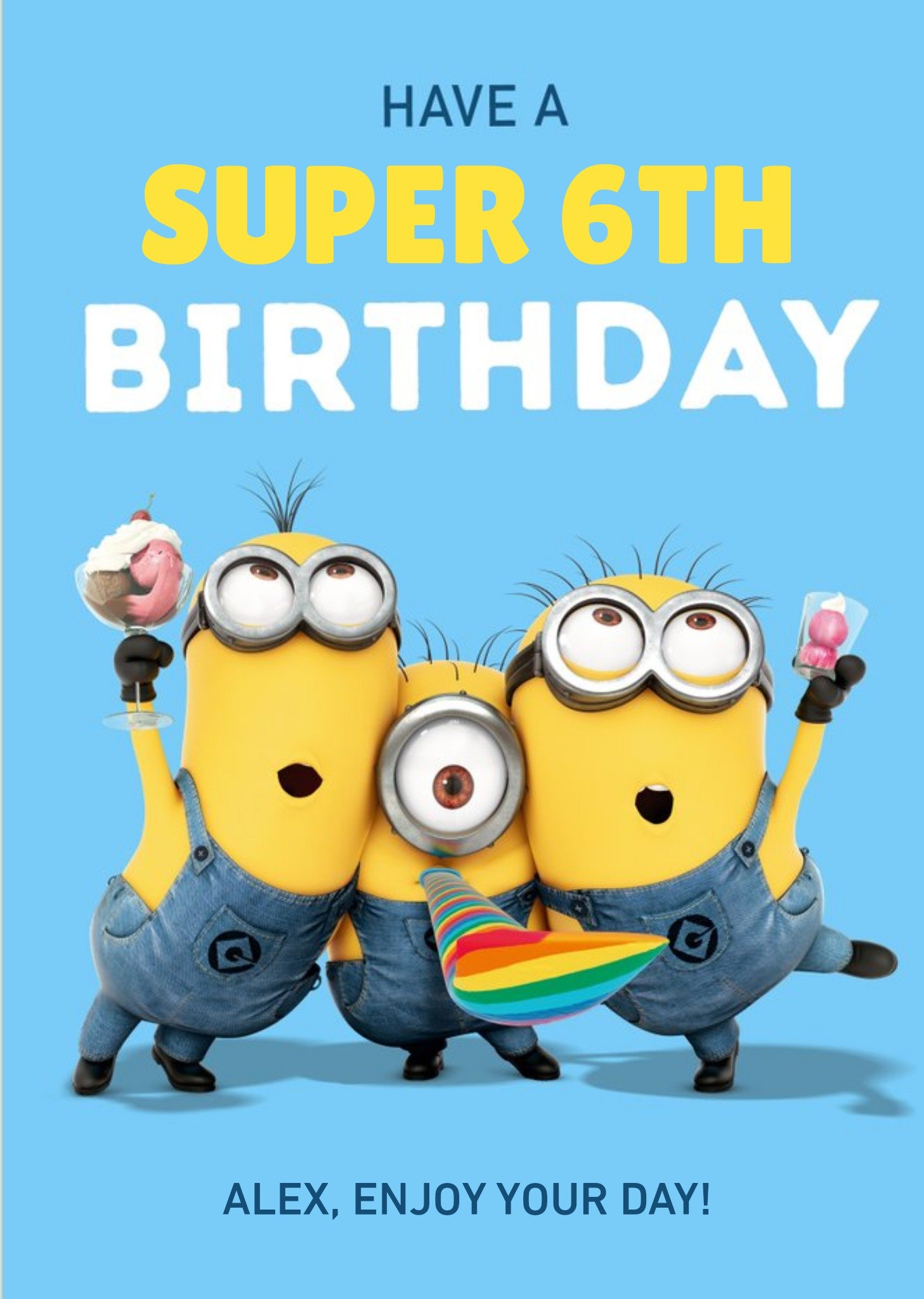 Despicable Me Minions Have A Super Birthday, Large Card