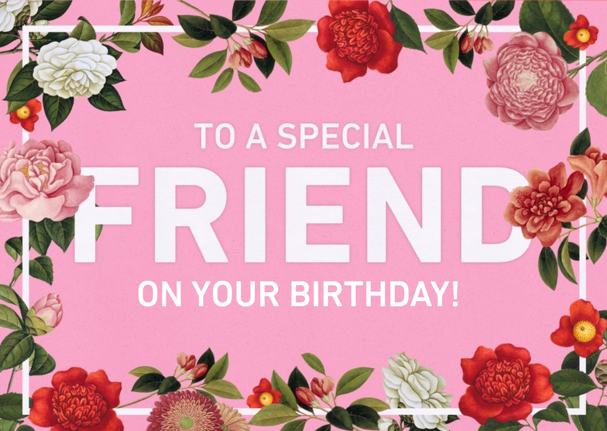 The Natural History Museum Special Friend Floral Birthday Card, Large