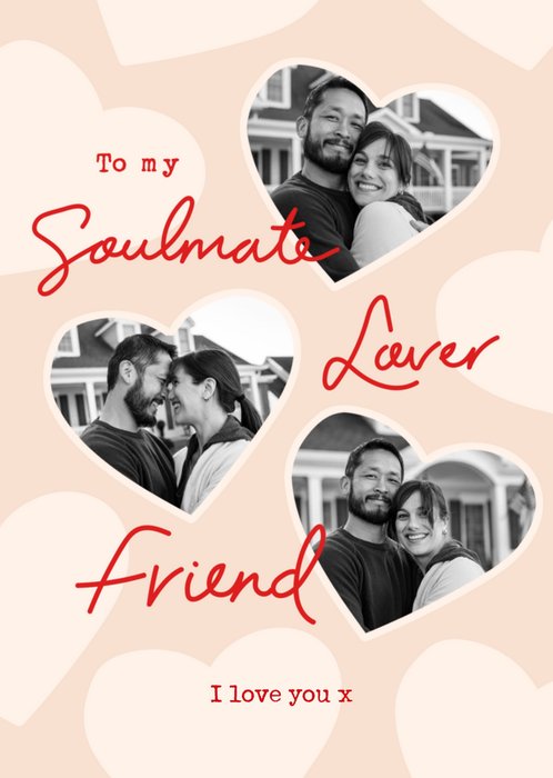 Love Heart Photo Upload Soulmate Lover Friend Card