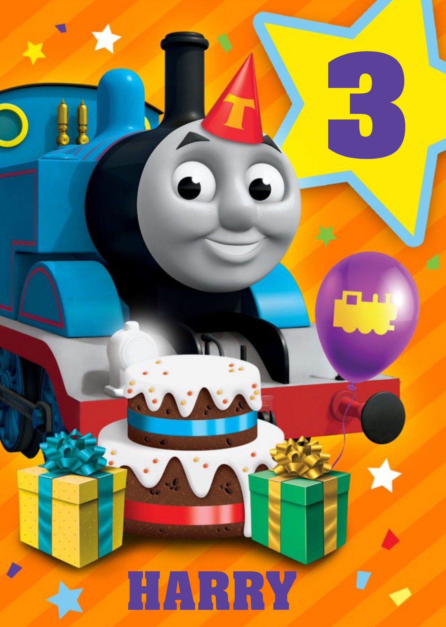 Thomas & Friends Thomas And Friends Cake And Presents Birthday Card Ecard