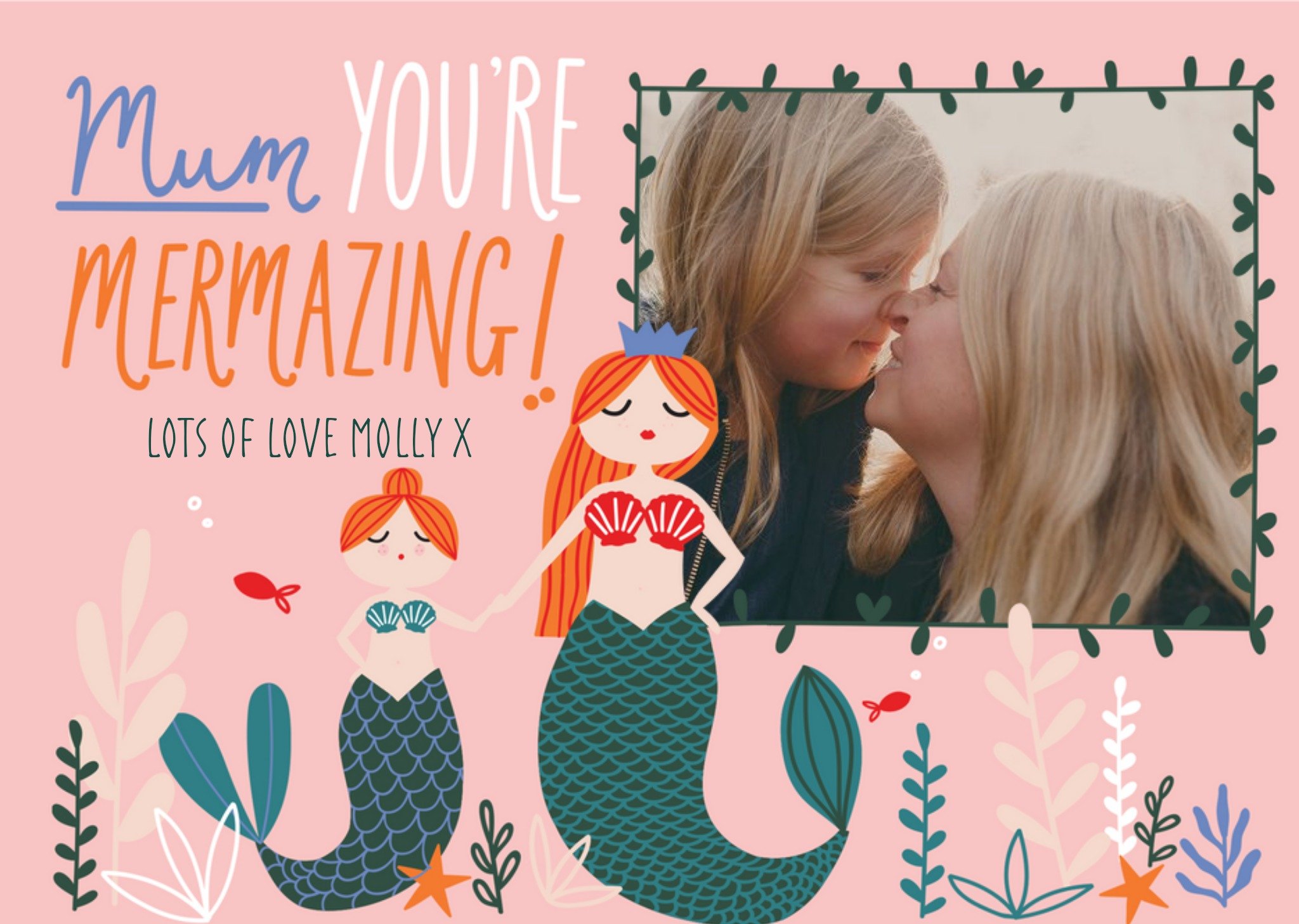 Mum You're Mermazing Personalised Mother's Day Card Ecard