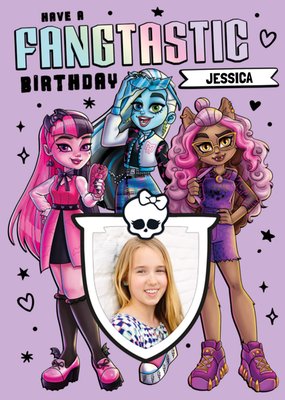 Monster High Photo Upload Fangtastic Birthday Card