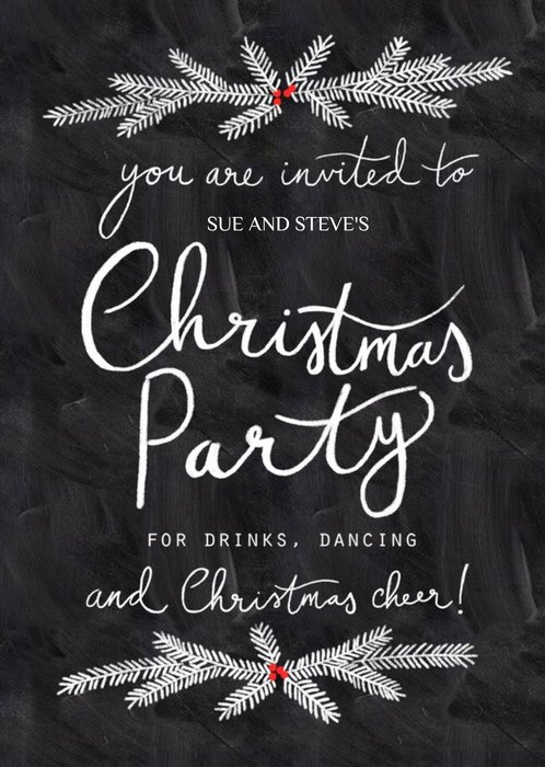 Personalised Invitation To Christmas Party Card
