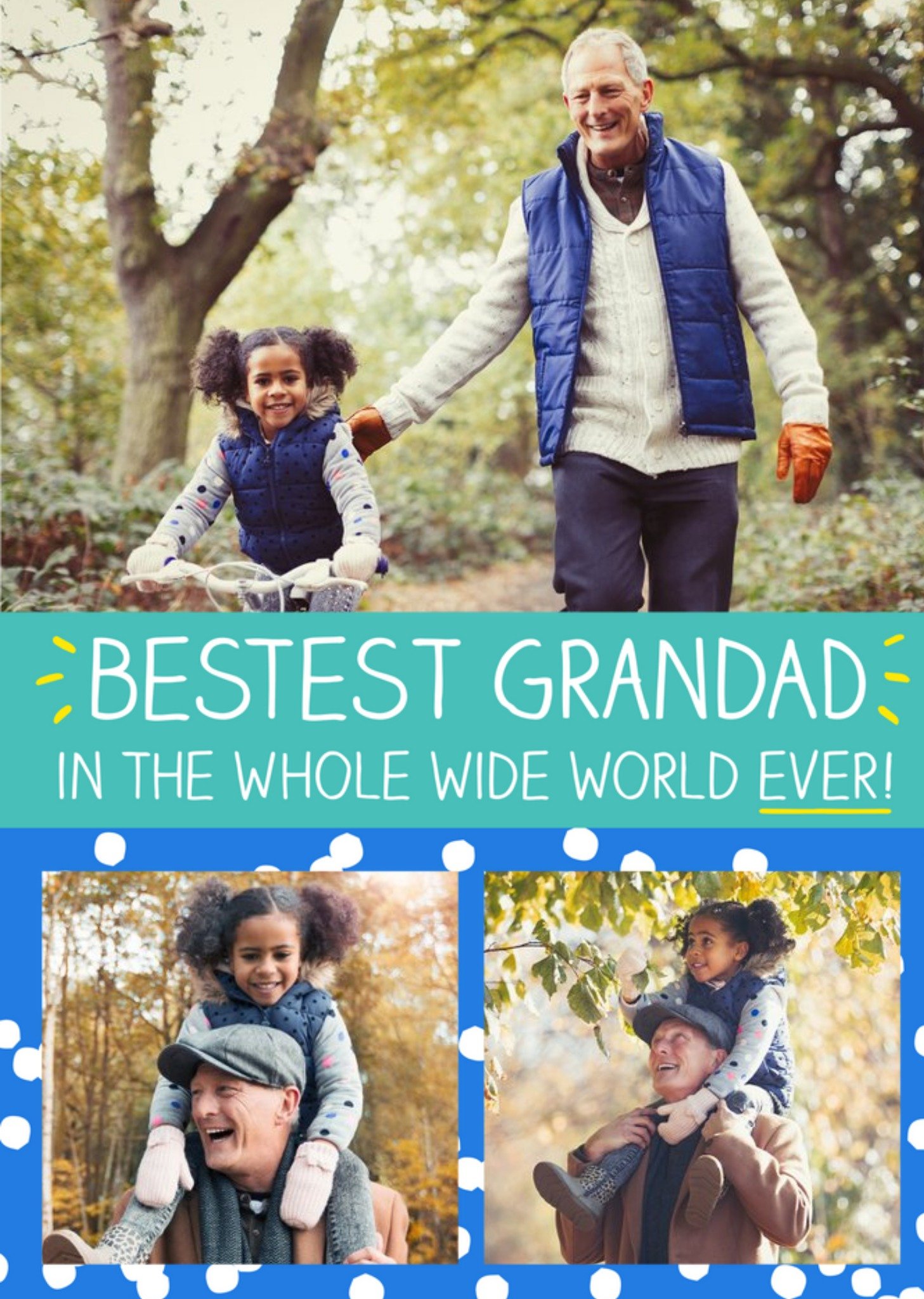 Happy Jackson Bestest Grandad In The Whole Wide World Photo Card Ecard