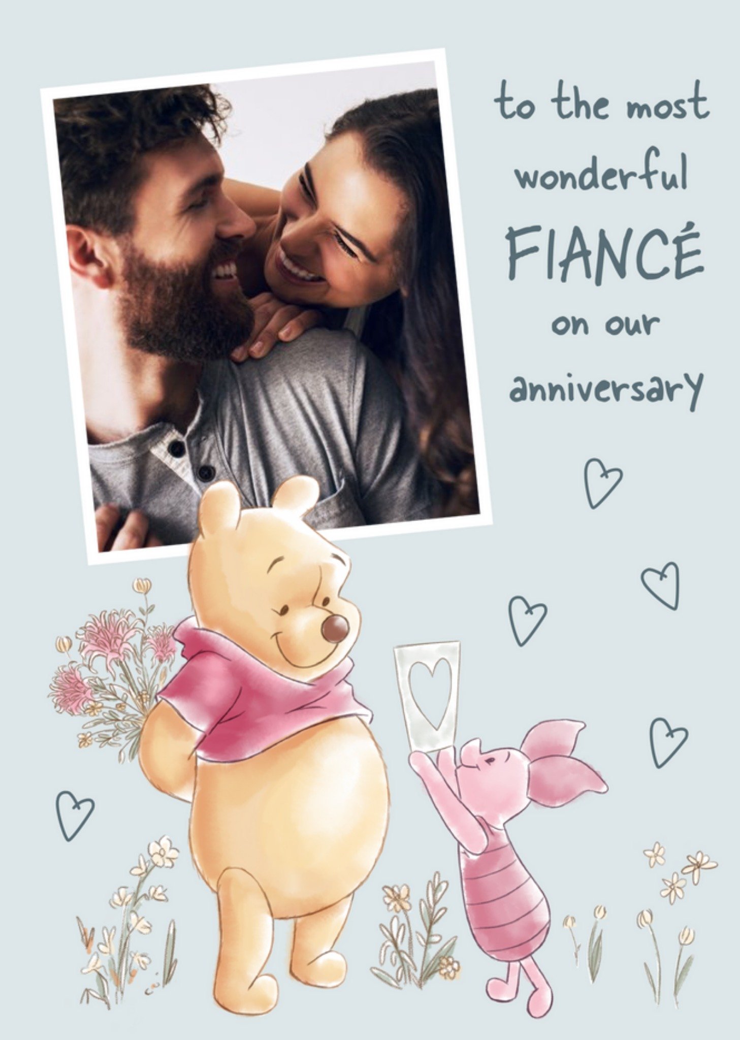 Disney Winnie The Pooh Wonderful Fiancé Photo Upload Anniversary Card Ecard