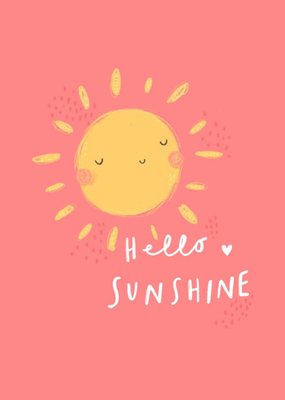 Hello Sunshine Illustration Cute Card
