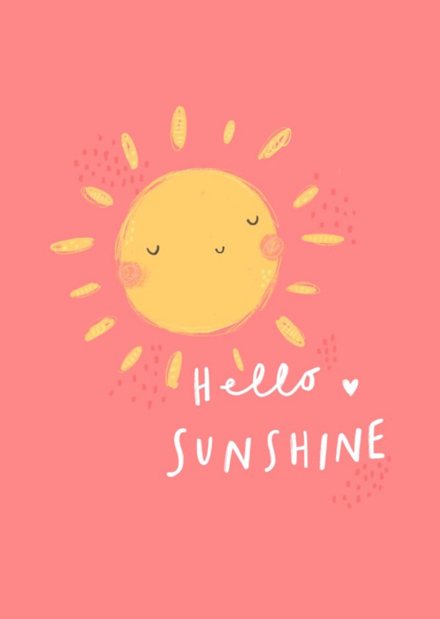 Hello Sunshine Illustration Cute Card Ecard