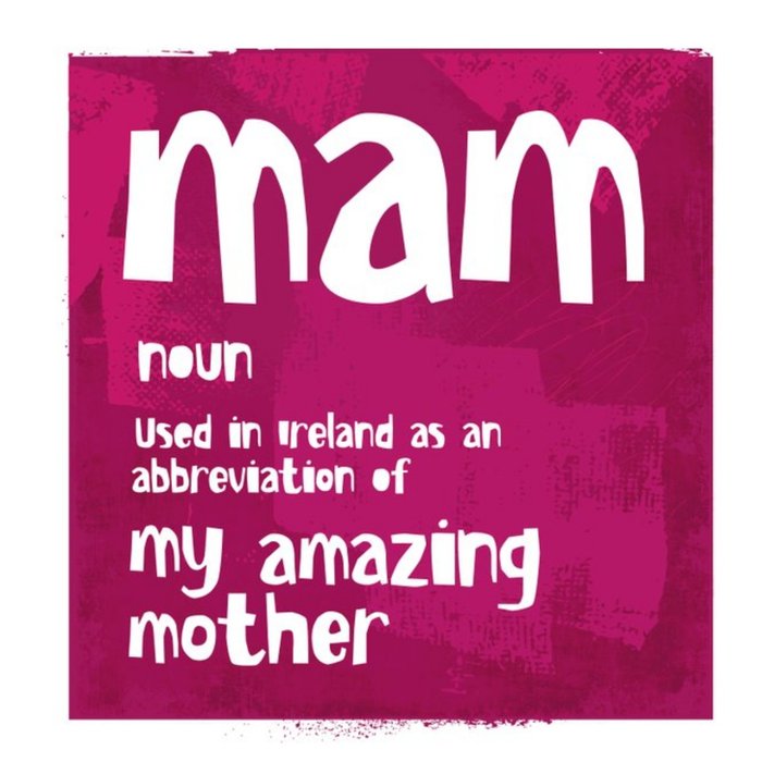 Paul Delaney Abstract Illustrated Mam Mum Ireland Cute Card