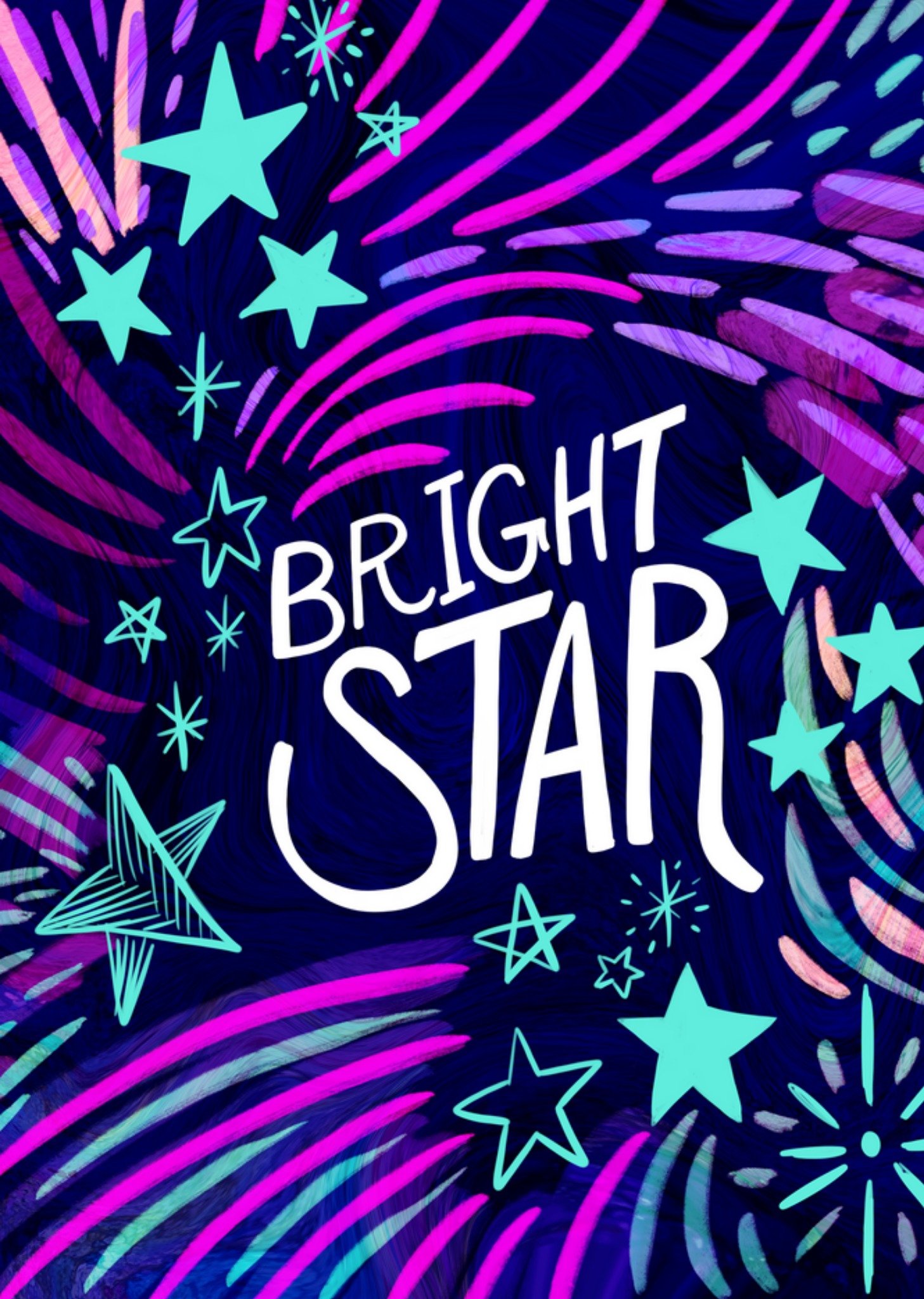 Moonpig Bright Star Vibrant Star Card Ecard