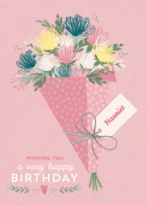 Birthday card - floral card - traditional birthday card