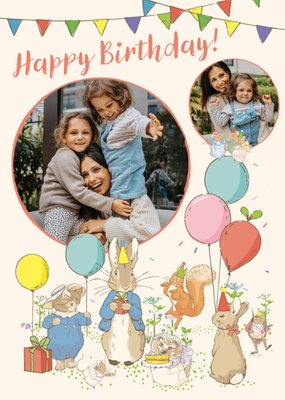Beatrix Potter Illustrated Birthday Party Photo Upload Card