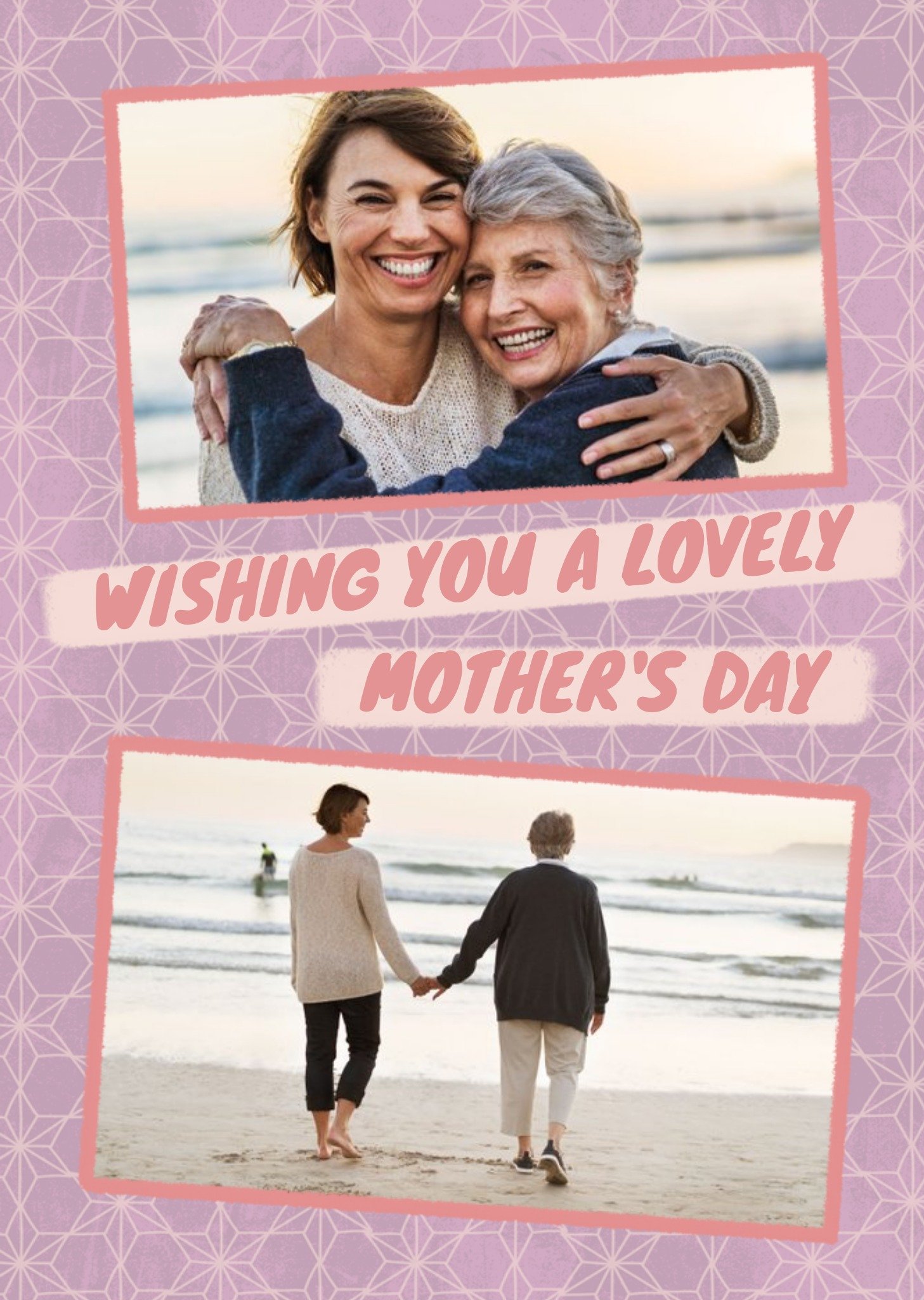 Moonpig V And A Japanese Pattern Lovely Photo Upload Mother's Day Card Ecard