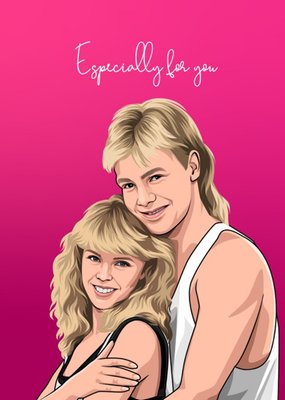 Illustration Of One The Most Iconic TV Couples From An Australian Soap Opera Valentine's Day Card