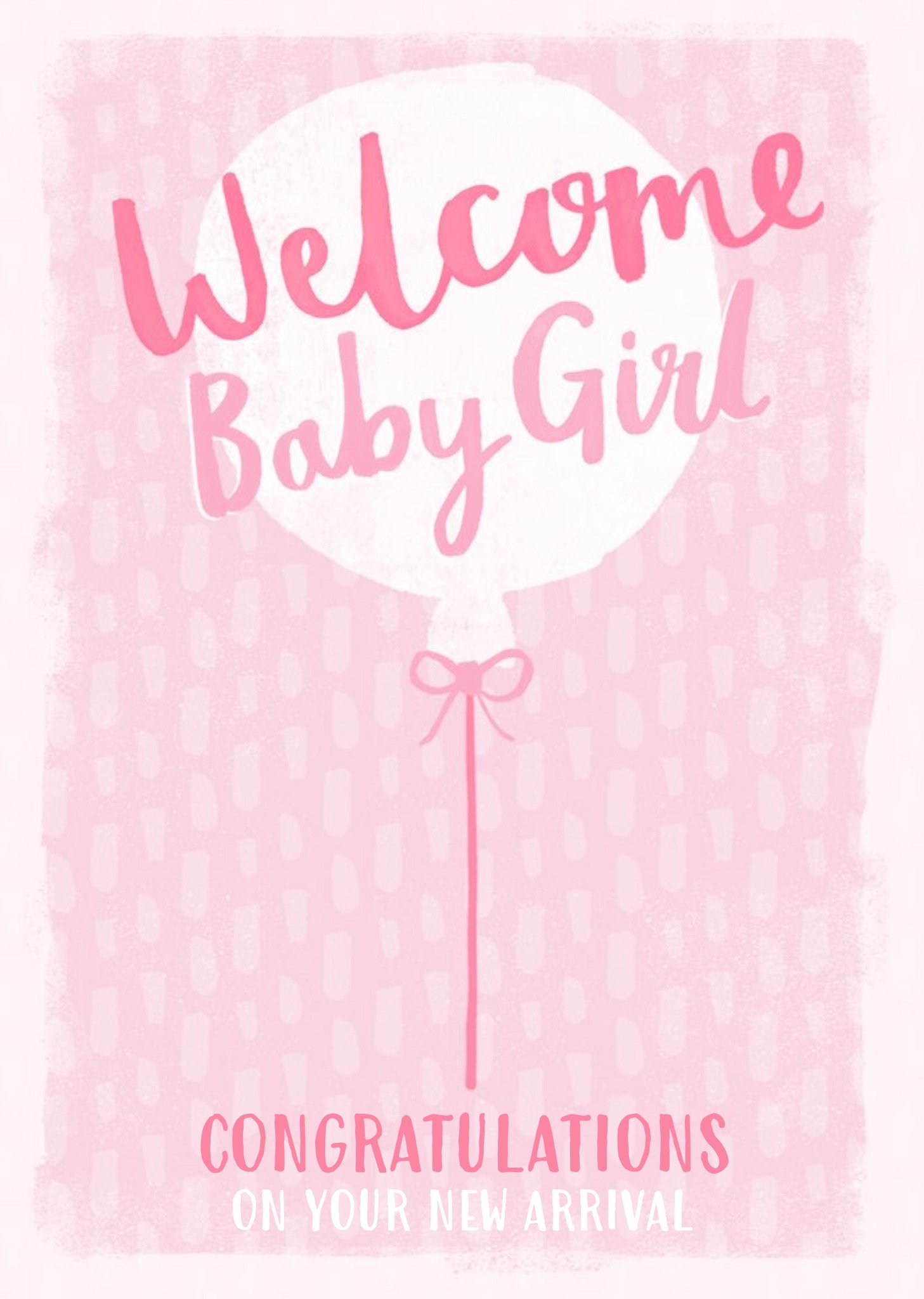 Welcome New Baby Girl Card