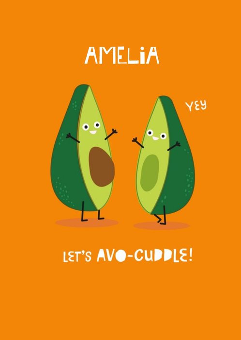 Lets Avo-cuddle. Funny Valentine's Day Card
