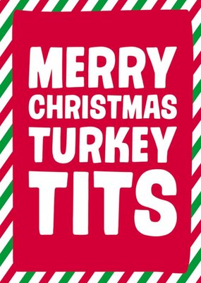 Dean Morris Merry Christmas Turkey Tits Funny Christmas Card