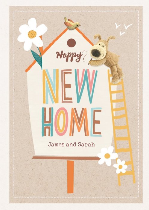 Cute Boofle Bird House New Home Card