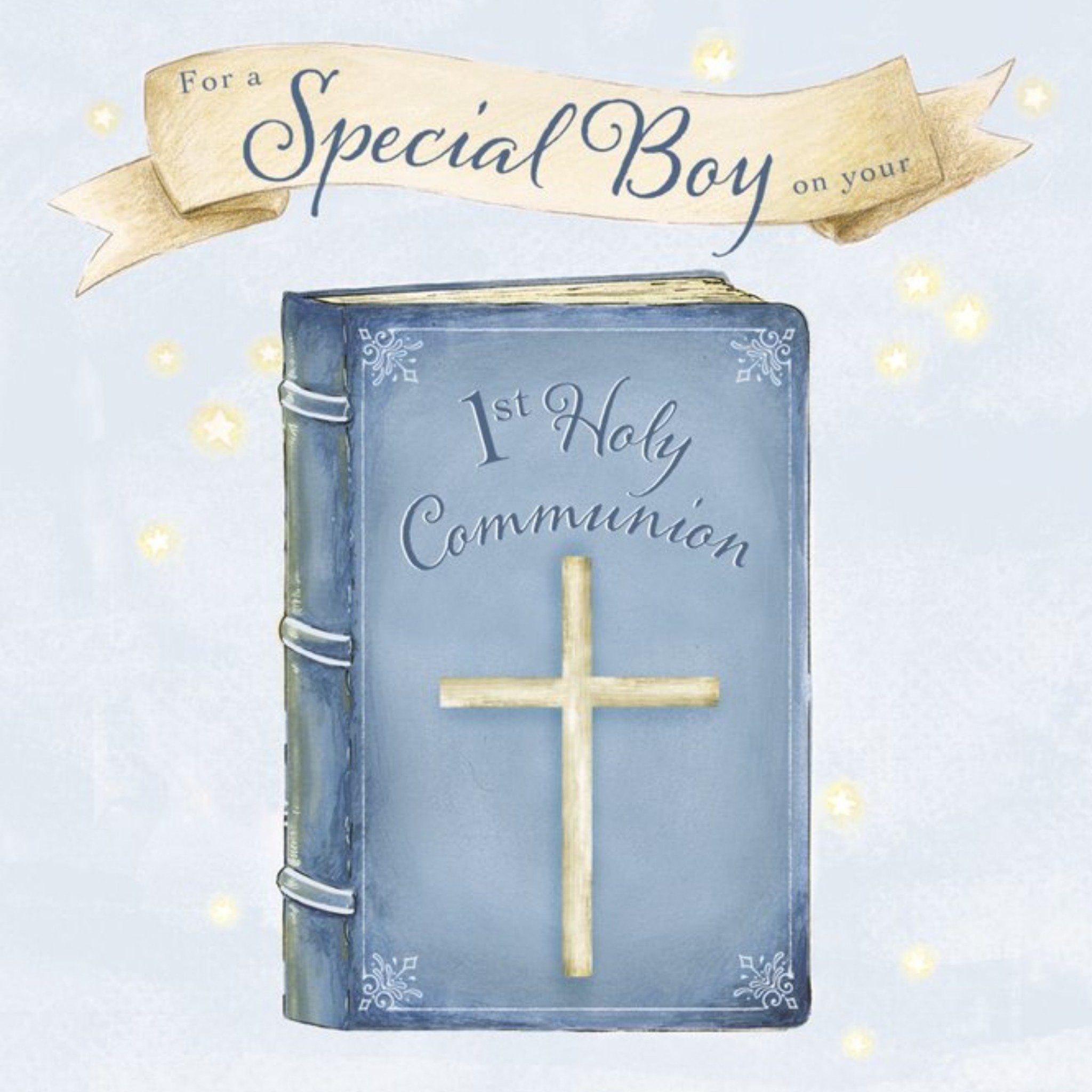 Clintons Special Boy 1st Holy Communion Card, Square