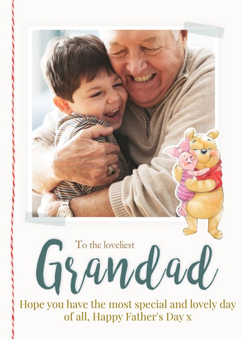 Disney Winnie The Pooh To The Loveliest Grandad Father's Day Card