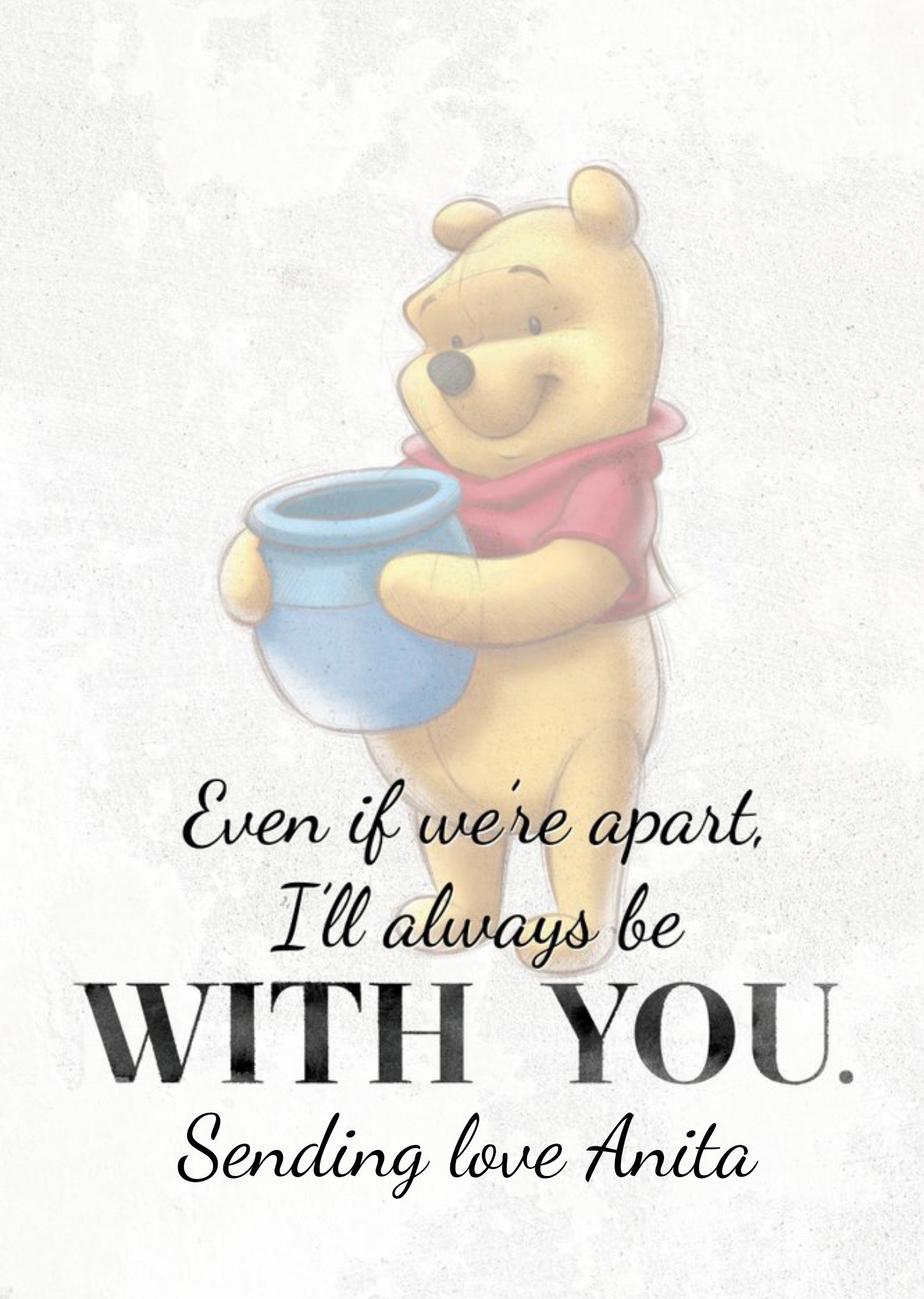 Disney Winnie The Pooh Thinking Of You Card