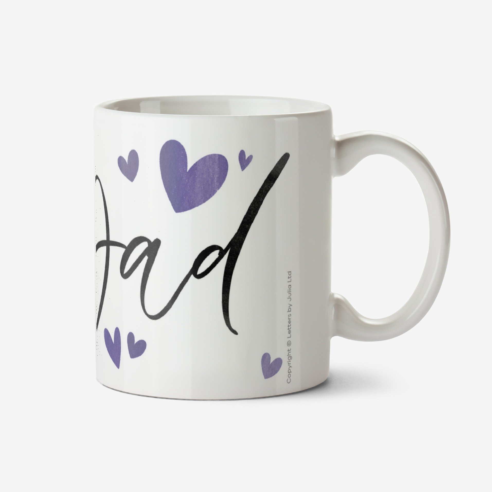 Best Dad Calligraphy Lettering Photo Upload Mug Ceramic Mug