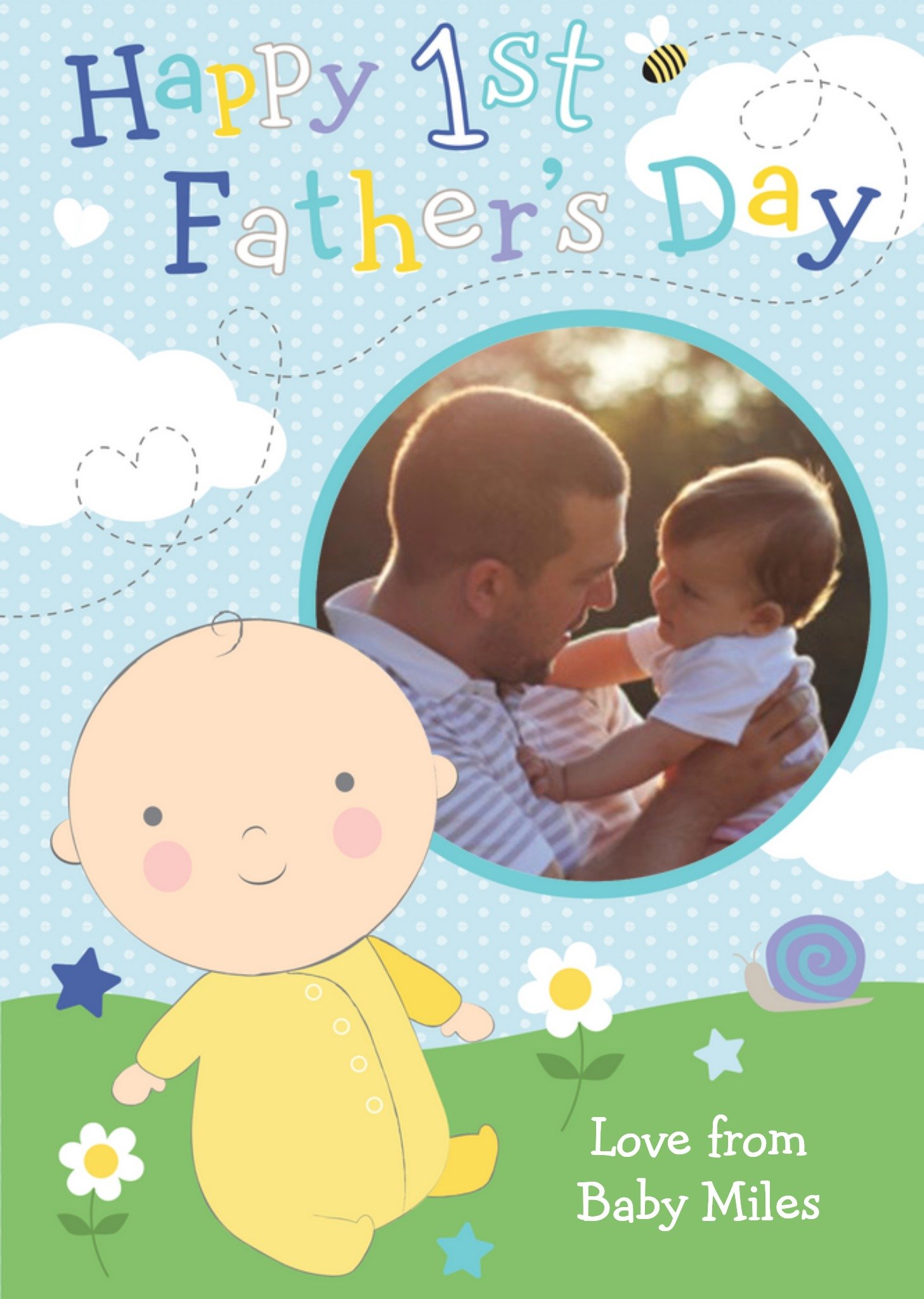 1st Father's Day Photo Upload Card Ecard