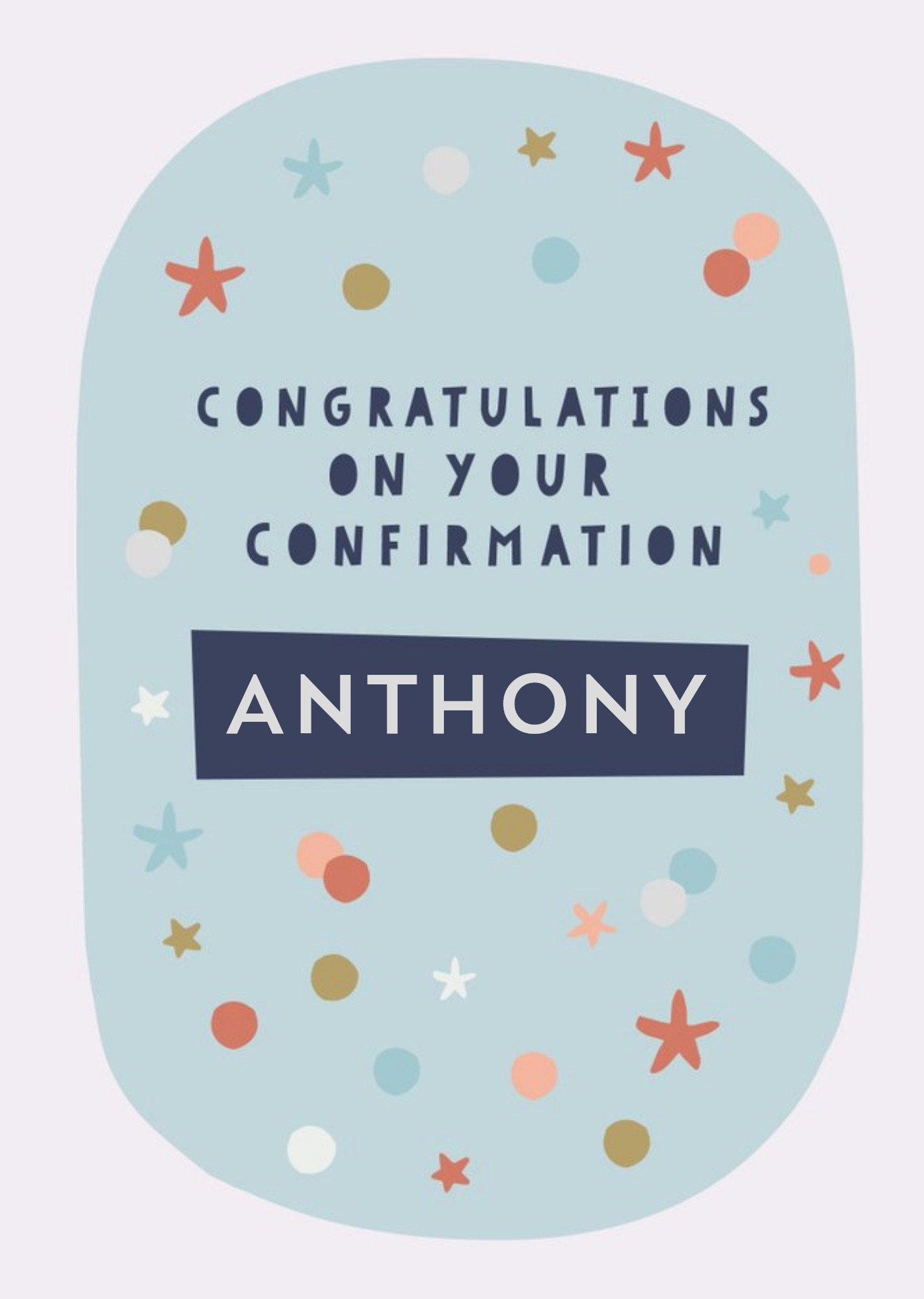 Moonpig Natalie Alex Designs Illustrated Confetti Confirmation Card, Large