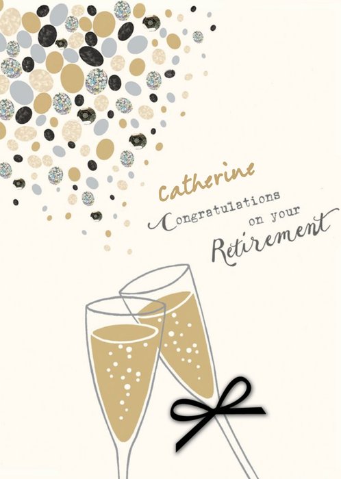 UK Greetings Watermark Adventure Retirement Champagne Card