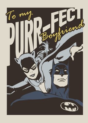 DC Comics Batman And Catwoman Purr Fect Boyfriend Valentine's Day Card