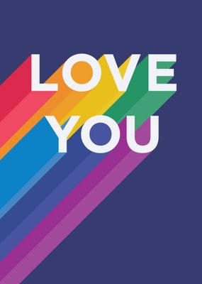 Typographic Love You Card