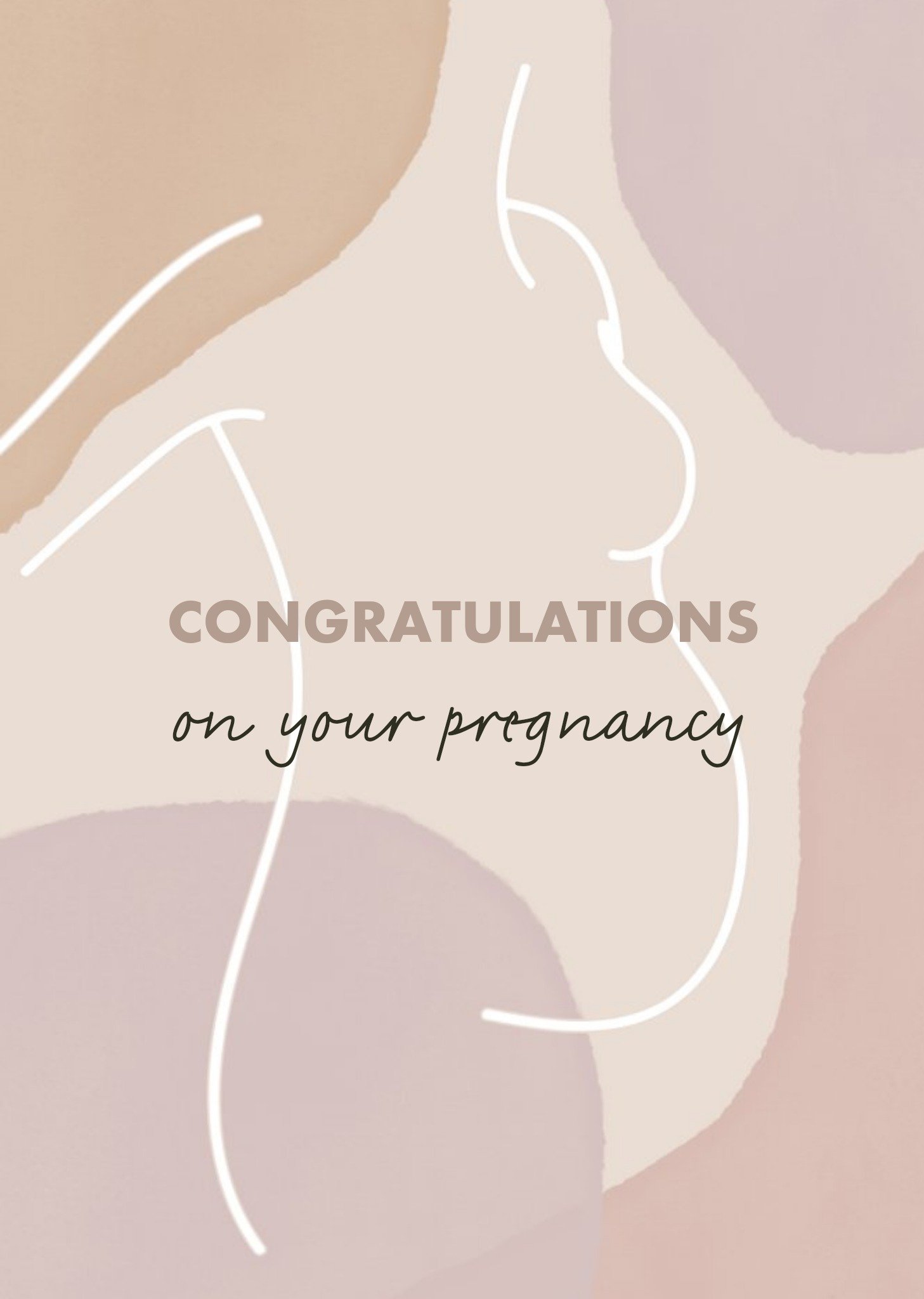 Abstract Illustration Congratulations Pregnancy Friend Card Ecard