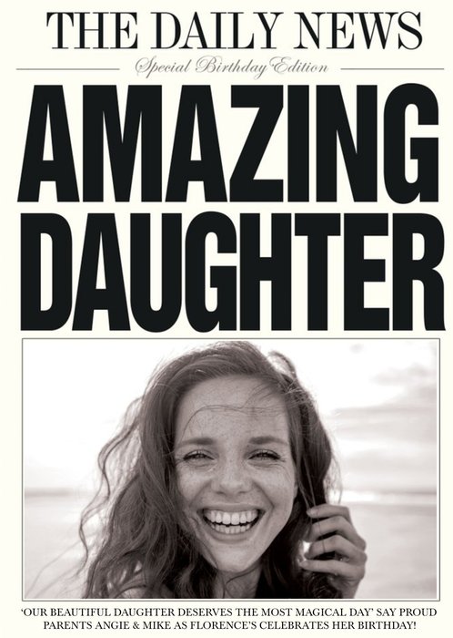 Daily News Amazing Daughter Card