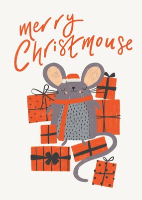 Merry Christmouse Cute Mouse Christmas Card
