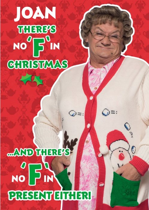 Mrs Brown's Boys No F In Christmas Funny Card