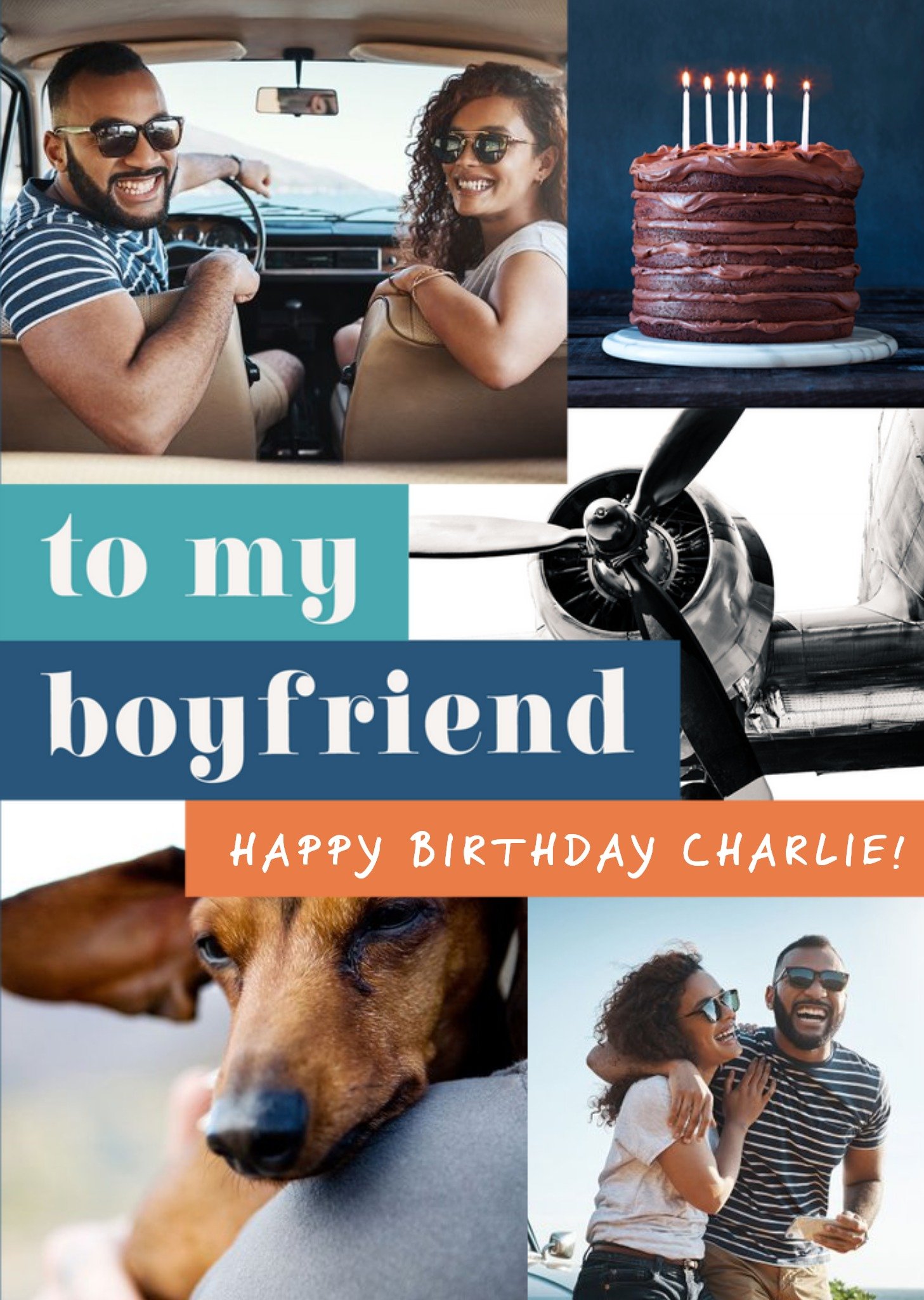 Photographic Photo Upload To My Boyfriend Happy Birthday Card Ecard