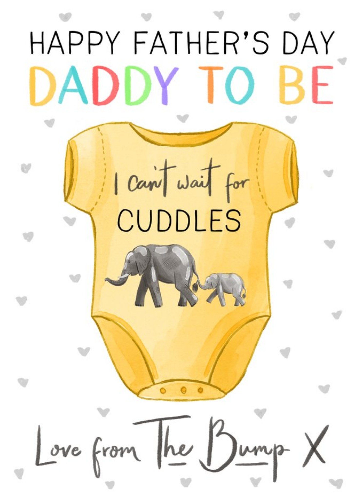 Okey Dokey Design Cute Illustration Happy Fathers Day Daddy To Be Love From The Bump Card Ecard
