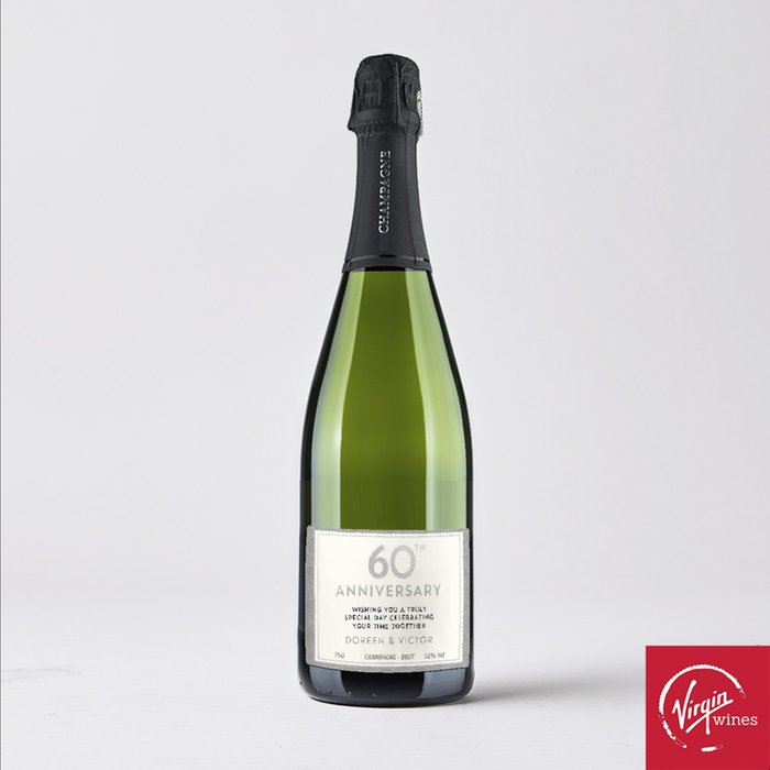 Personalised 60th Anniversary Champagne 75cl