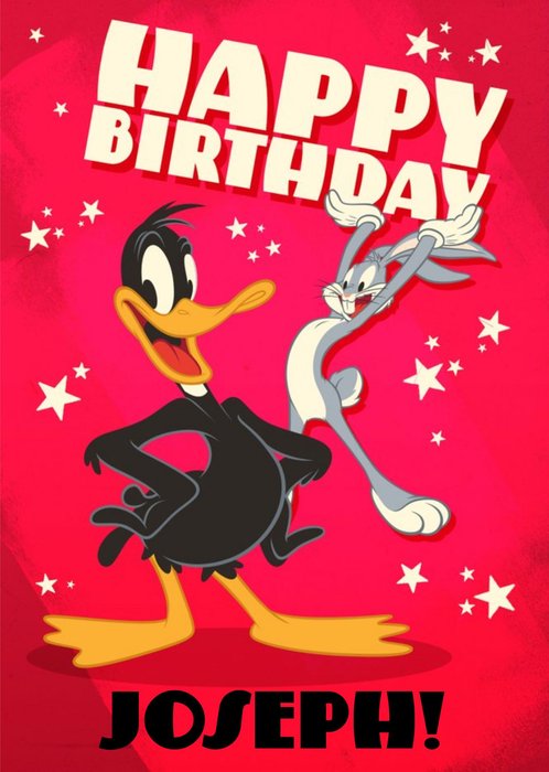Looney Tunes Daffy Duck And Bugs Bunny Birthday Card | Moonpig