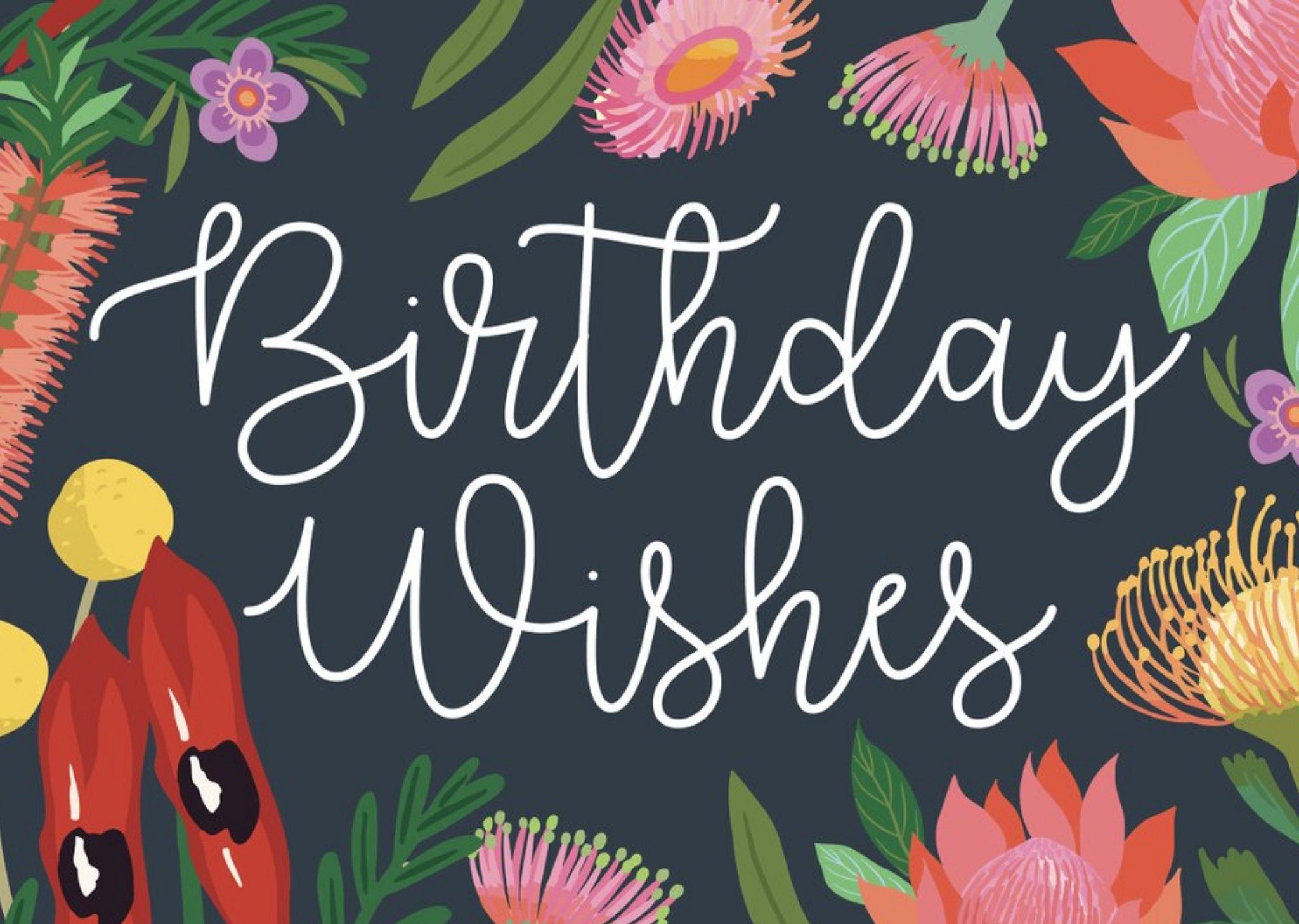 Birthday Wishes Floral Card Ecard