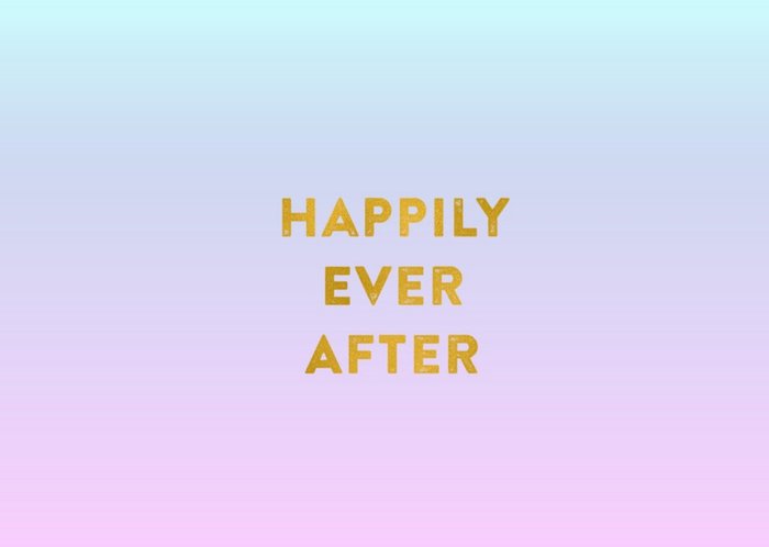 Pastel Wash Happily Ever After Personalised Wedding Day Card