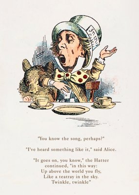 V&A Alice In Wonderland Illustration Mad Hatter Card