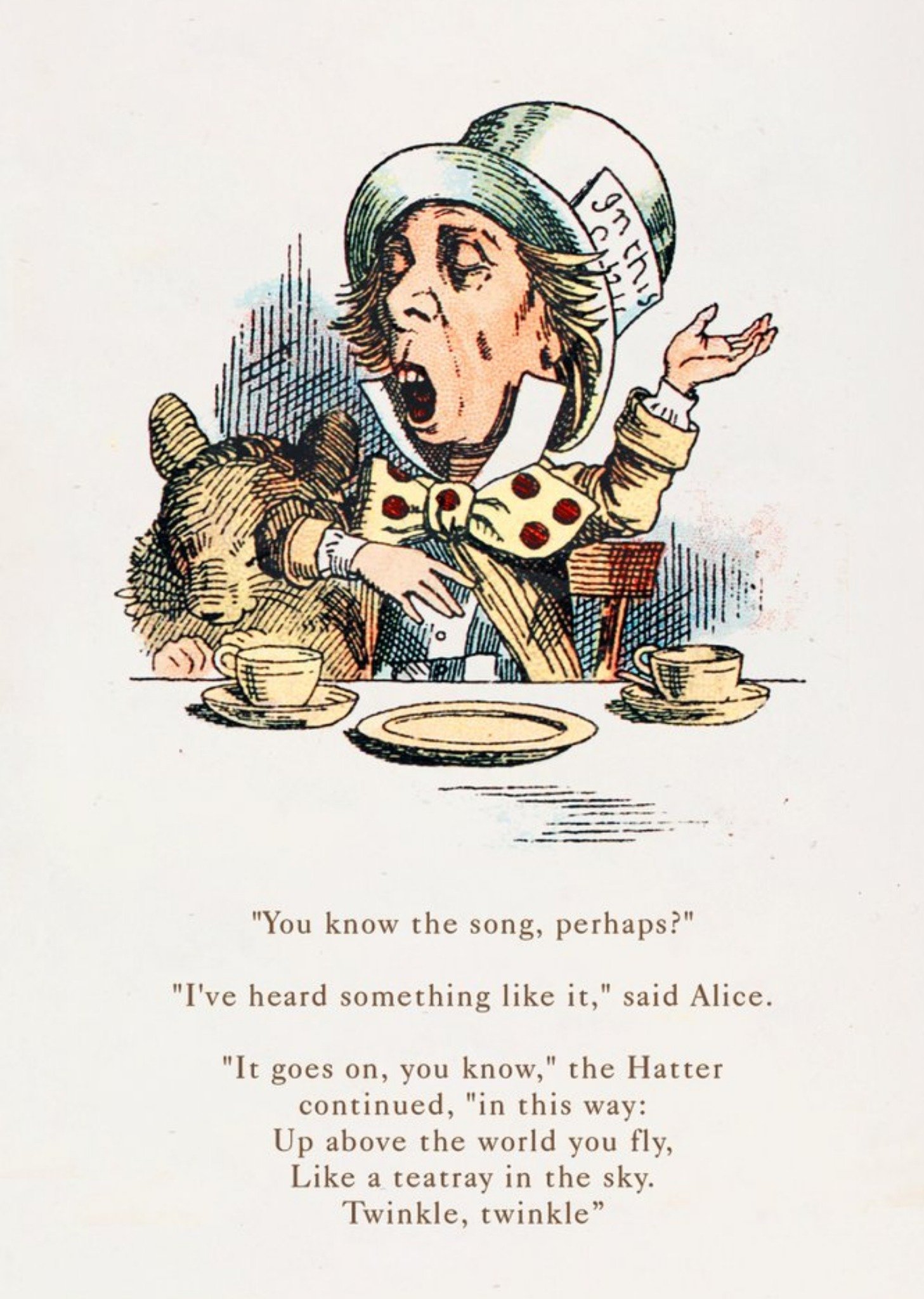 The V&a V&a Alice In Wonderland Illustration Mad Hatter Card Ecard