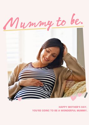 Mother's Day card - Mummy to be - photo upload