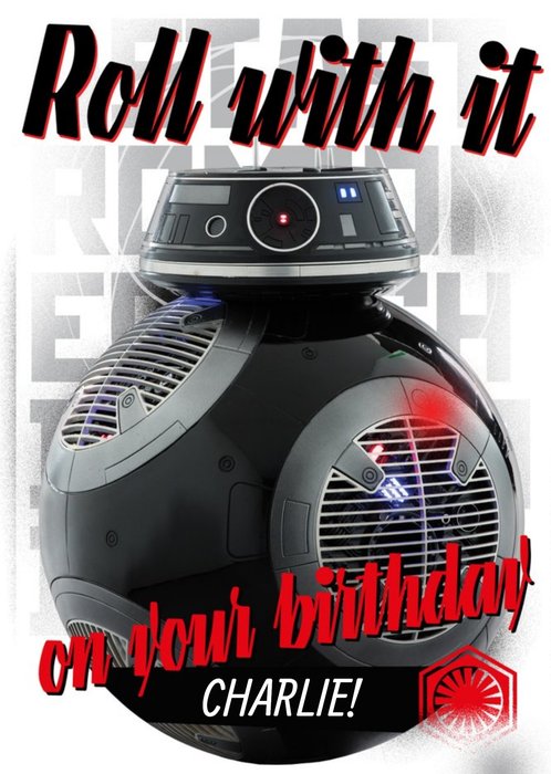 Star Wars Roll With It Personalised Birthday Card