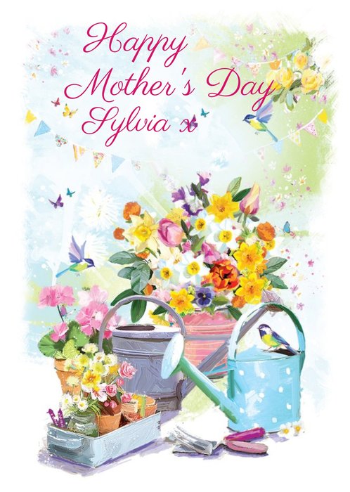 Mother's Day Card - gardening - floral