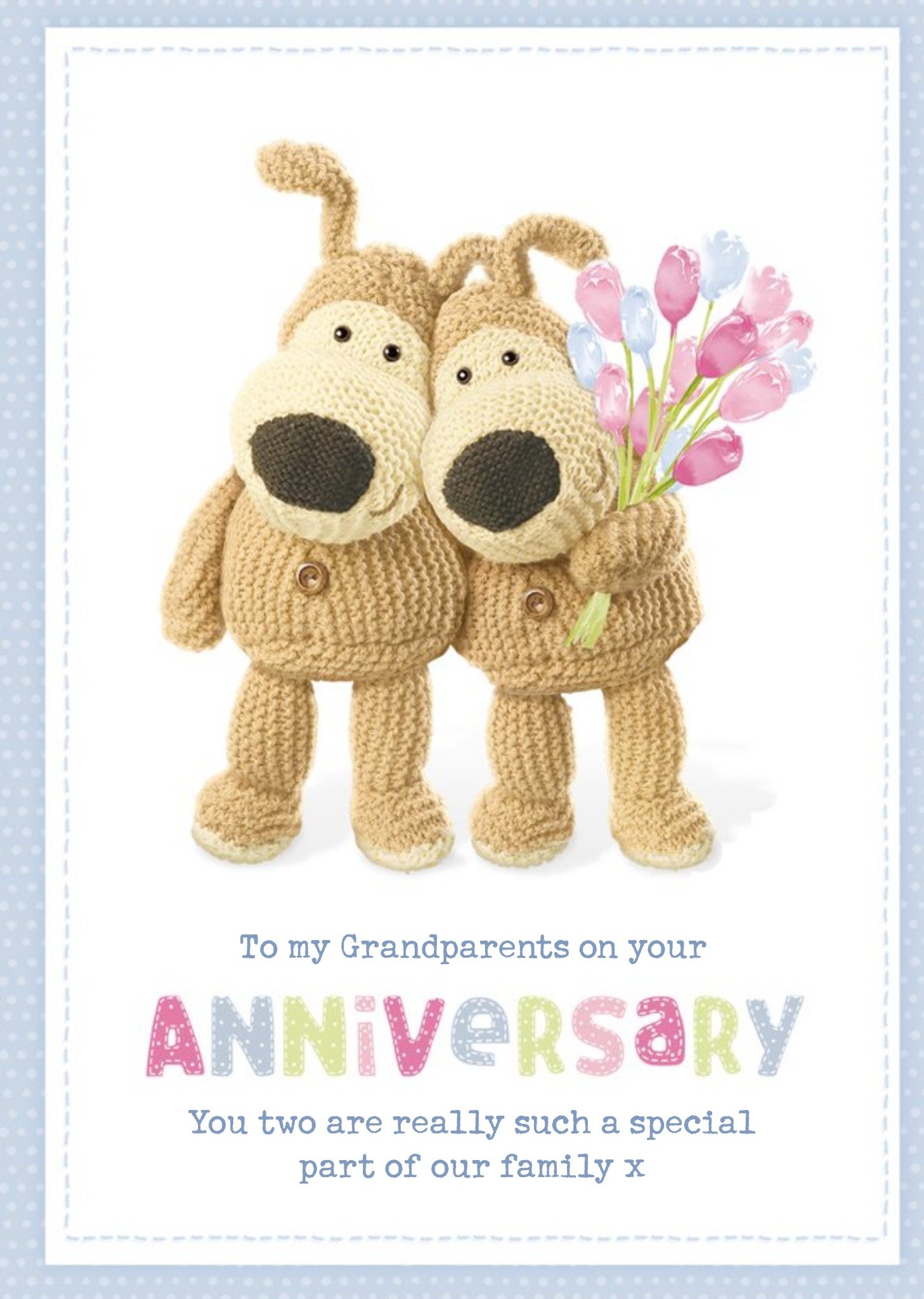 Boofle Cute Sentimental Grandparents Anniversary Card, Large